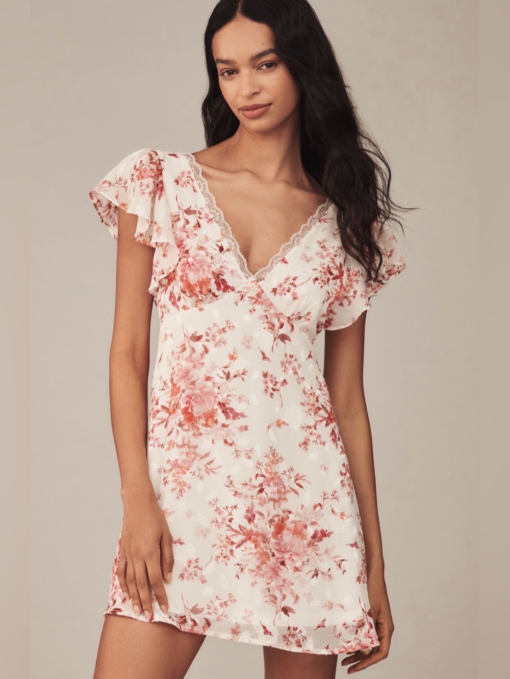 NWOT Anthropologie En Elly Lace-Trim mini slip dress